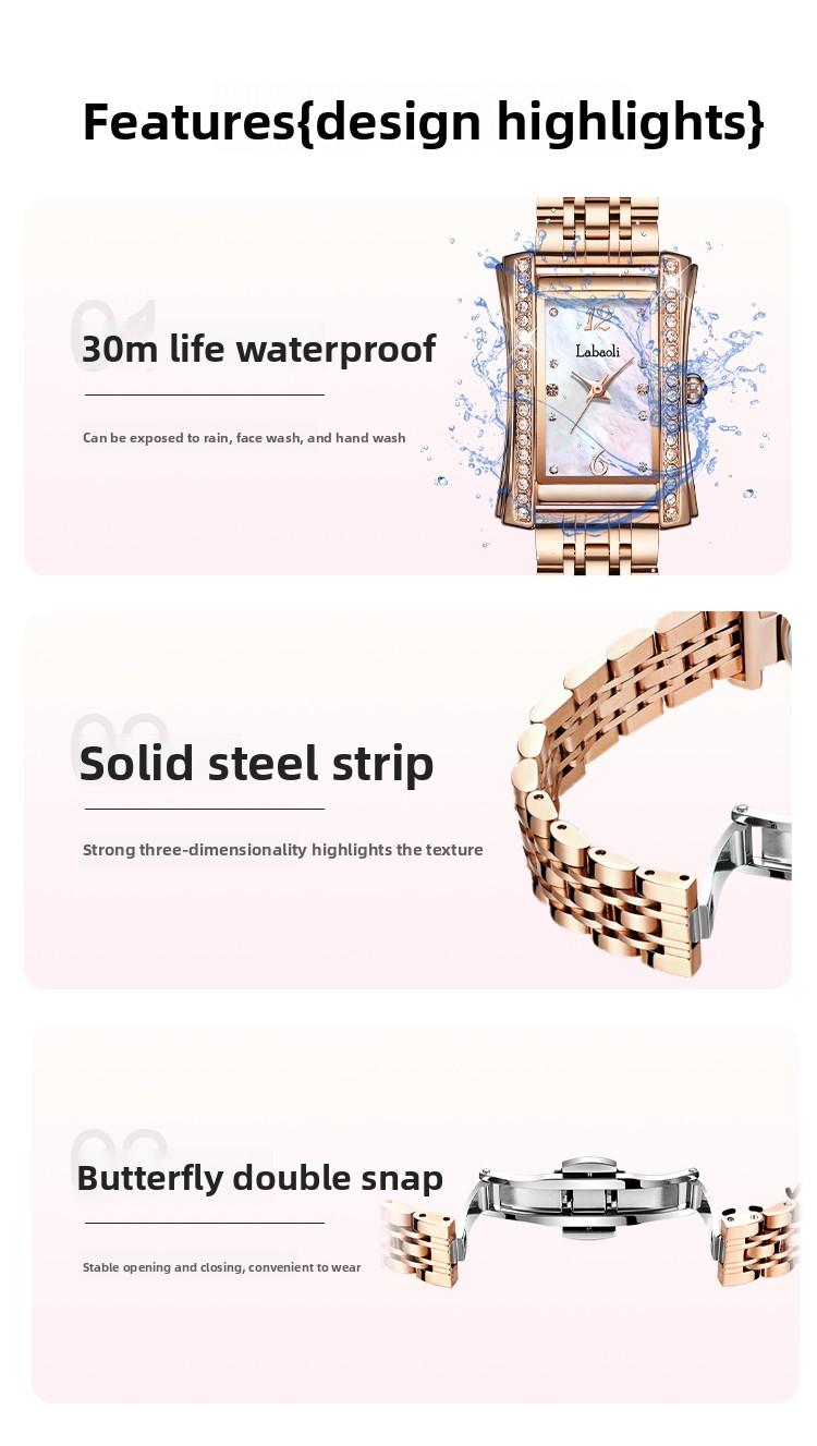 Women's Elegant Multicolor Artificial Gemstone Decorated Quartz Watch, Exquisite Trendy Wristwatch, Fashionable Watch As Gift, Jewelry Bracelet Watch