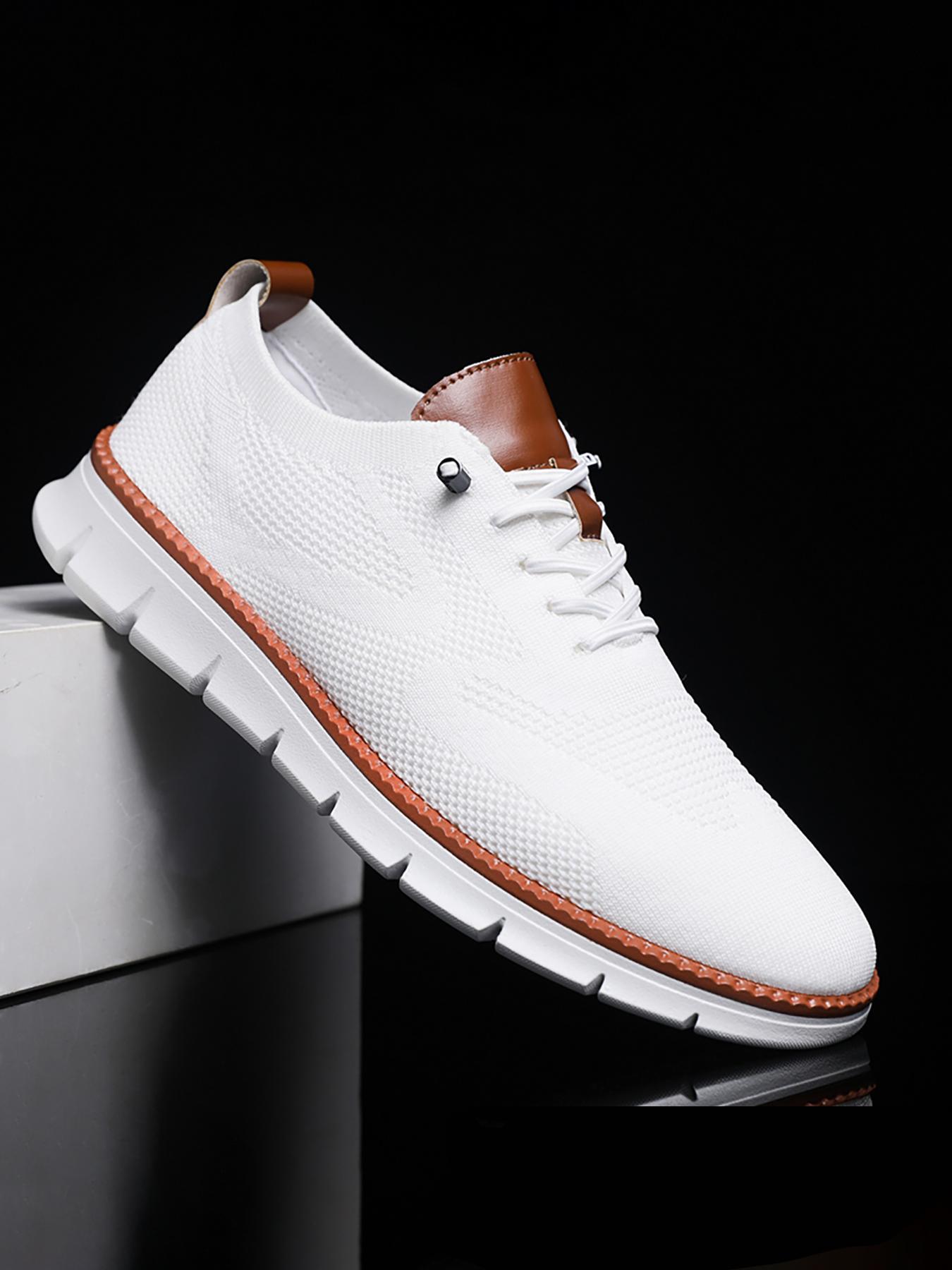 Men's Business Casual Lace Up Low Top Sneakers, Breathable Comfortable Sports Running Shoes, Male All-match Round Toe Shoes for Daily Wear, Athletic Shoes, Runner Athletic Shoe