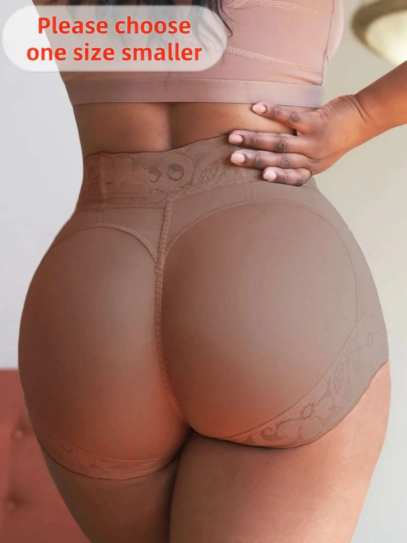Women's Casual Comfortable Smooth Elegance Butt Lifting Tummy Control Compression Shapewear, Lace Trim Solid Color Bottoms, Fitness Workouts Hourglass Waist Shaping Underwear, Comfortable Body Shaper Panty for Various Occasions