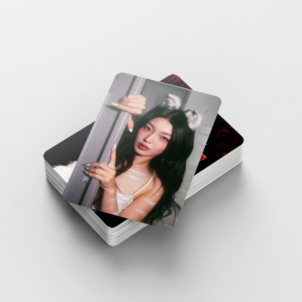 92Pcs/Set Kpop Idol KATSEYE New Album BEAUTIFULCHAOS Lomo Cards LARA DANIELA HD Printd Photocards Stickers MANON MEGAN Fans Gift