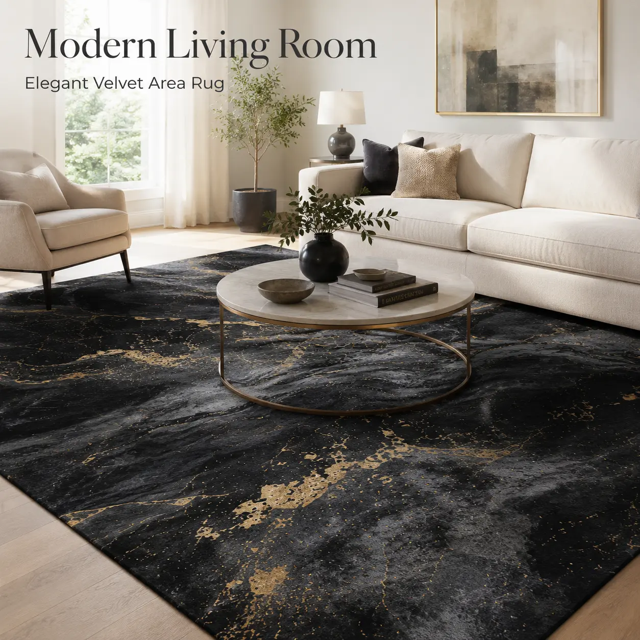 Vintage Floral Area Rug, Soft Velvet Botanical Rug for Living Room Bedroom Entryway Home Decor Rugs 7-25-11