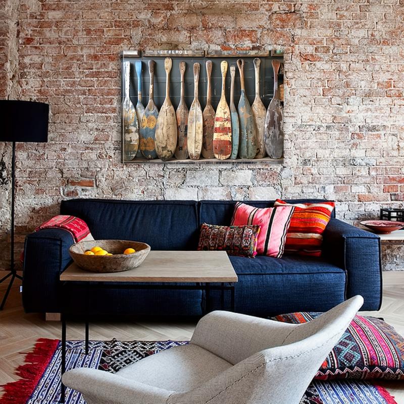 Columbia Lake Planning Canvas Wall Art - Modern American Style, Wood Frame, Perfect for Living Room, Bedroom or Lake House Decor Decorative Artistic Print Photo poster