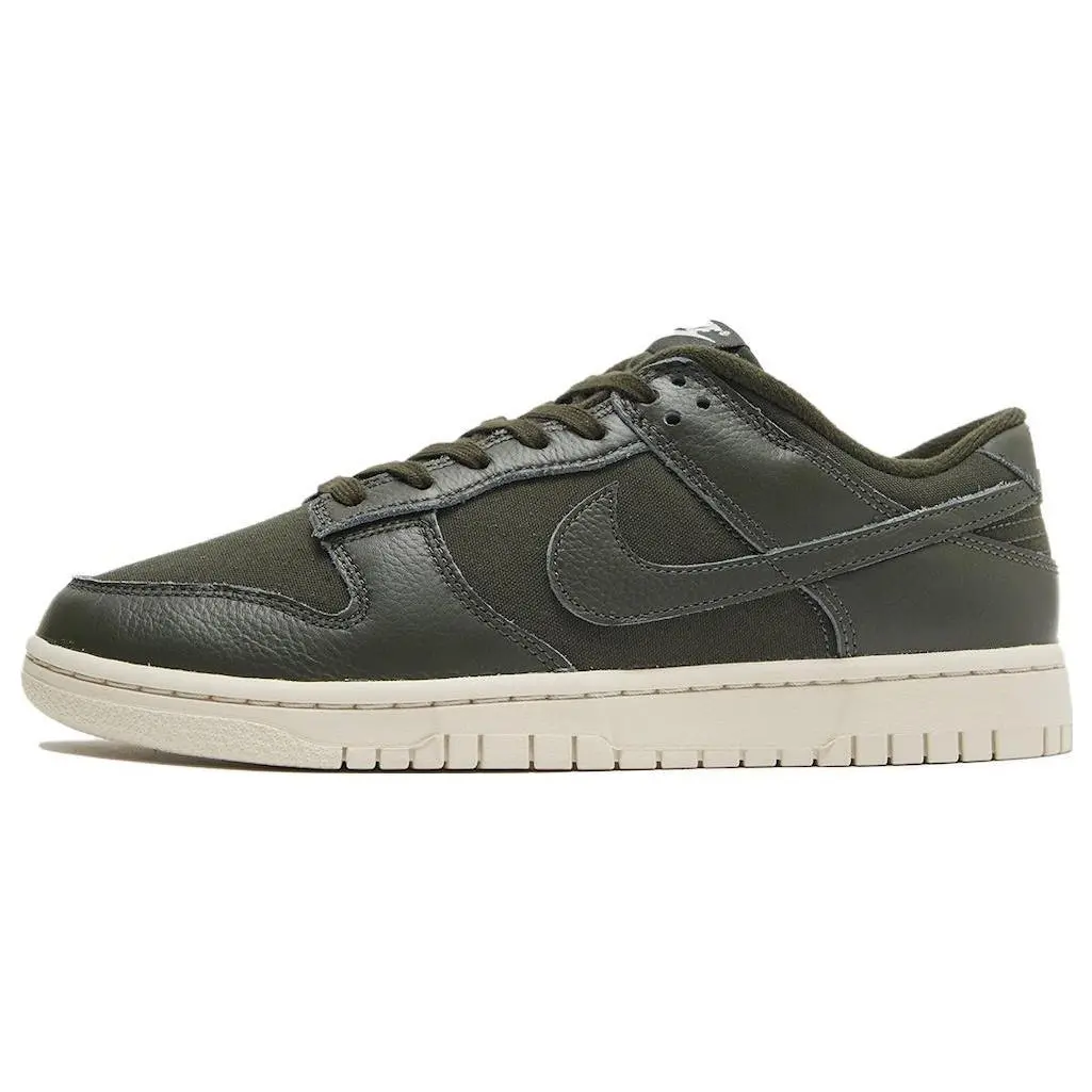 Nike Dunk Premium Sequoia Leather Low-Top Sneakers for Men and Women with Non-Slip Durable Outsole Verifiable, with credentials and supporting global authentication