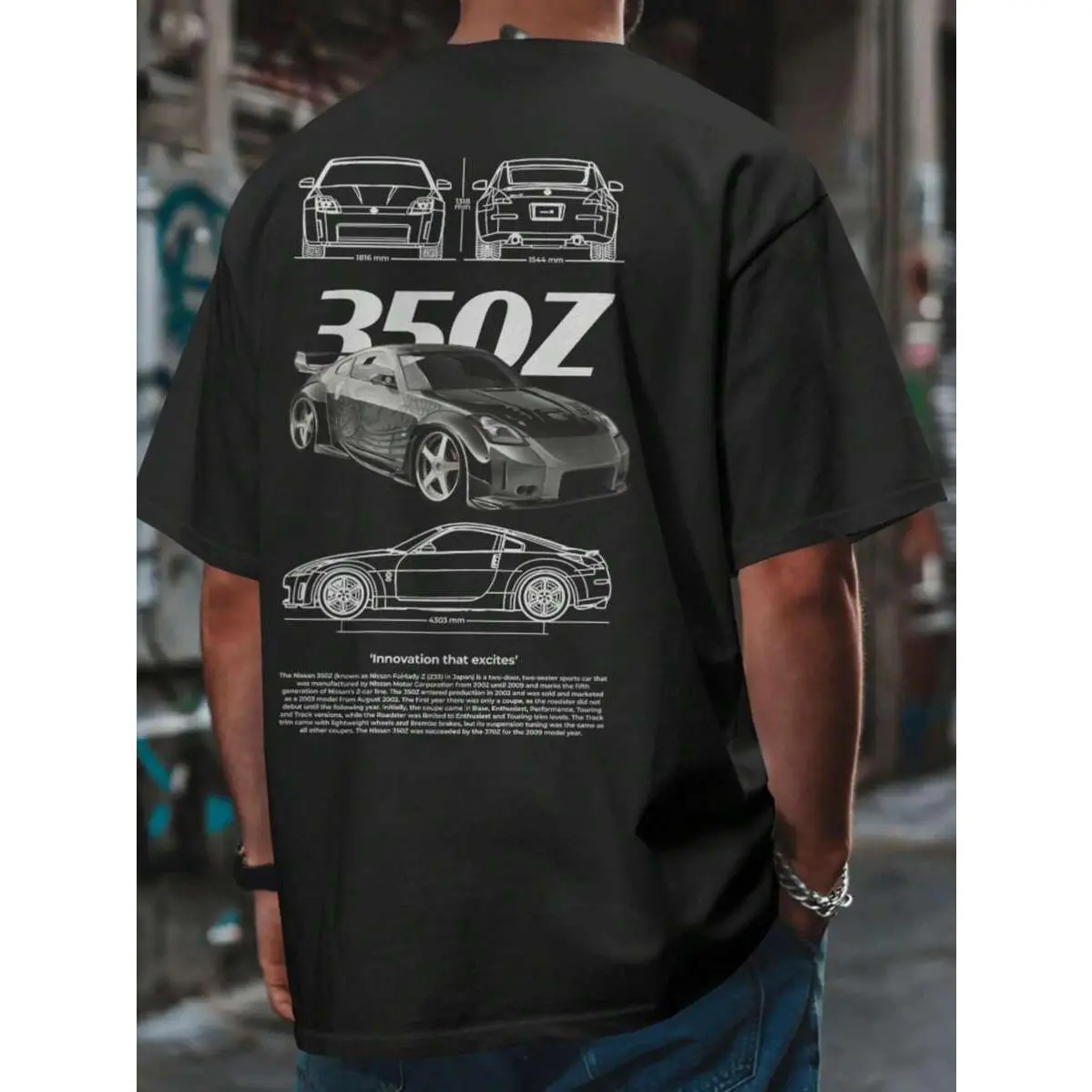 350Z TShirt – Drift Sport Car JDM Fans Casual Unisex Streetwear, Regular Fit, 180g 100% Cotton Racing Tee, Fashion Y2k Short Sleeve, Hip Hop Tshirt, For Summer