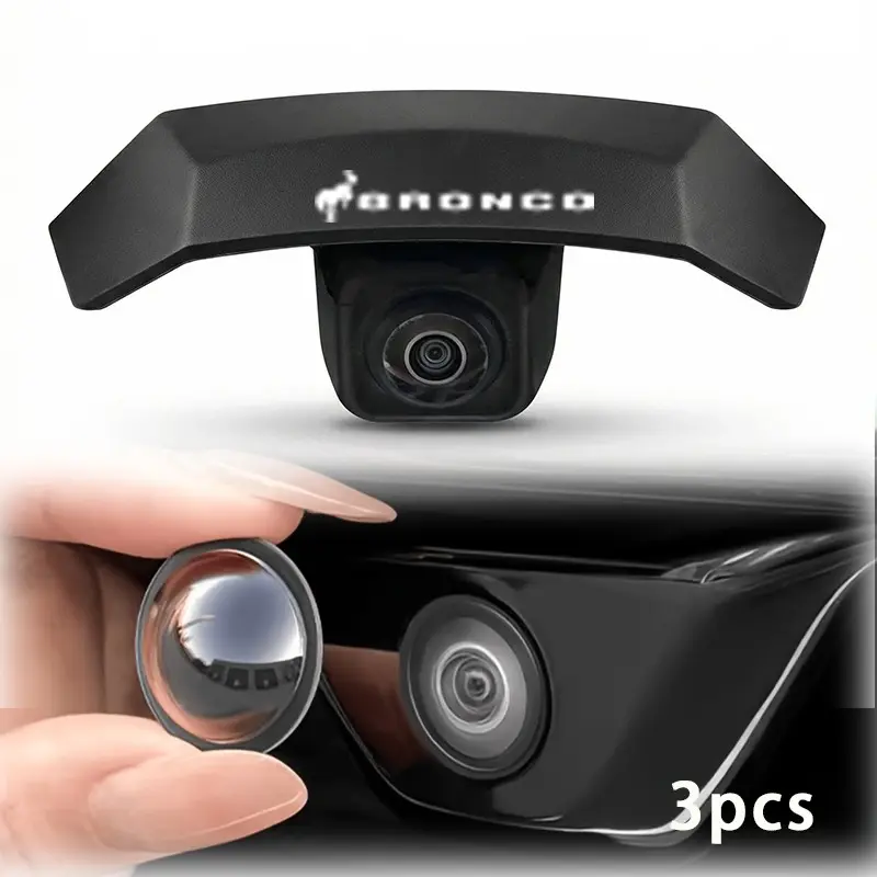 Ford Bronco 3pcs Reversing Camera Rain Shield, Rearview Camera Protection Cover, Adhesive-Backed Sunshade, Easy Installation, Automotive Accessories
