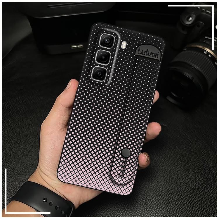Dirt-resistant Back Cover Phone Case For infinix Hot50 Pro/X6881 Shockproof commerce Plain color masculine Anti-dust geometry Fashion Design simple Phone Holder Waterproof Durable