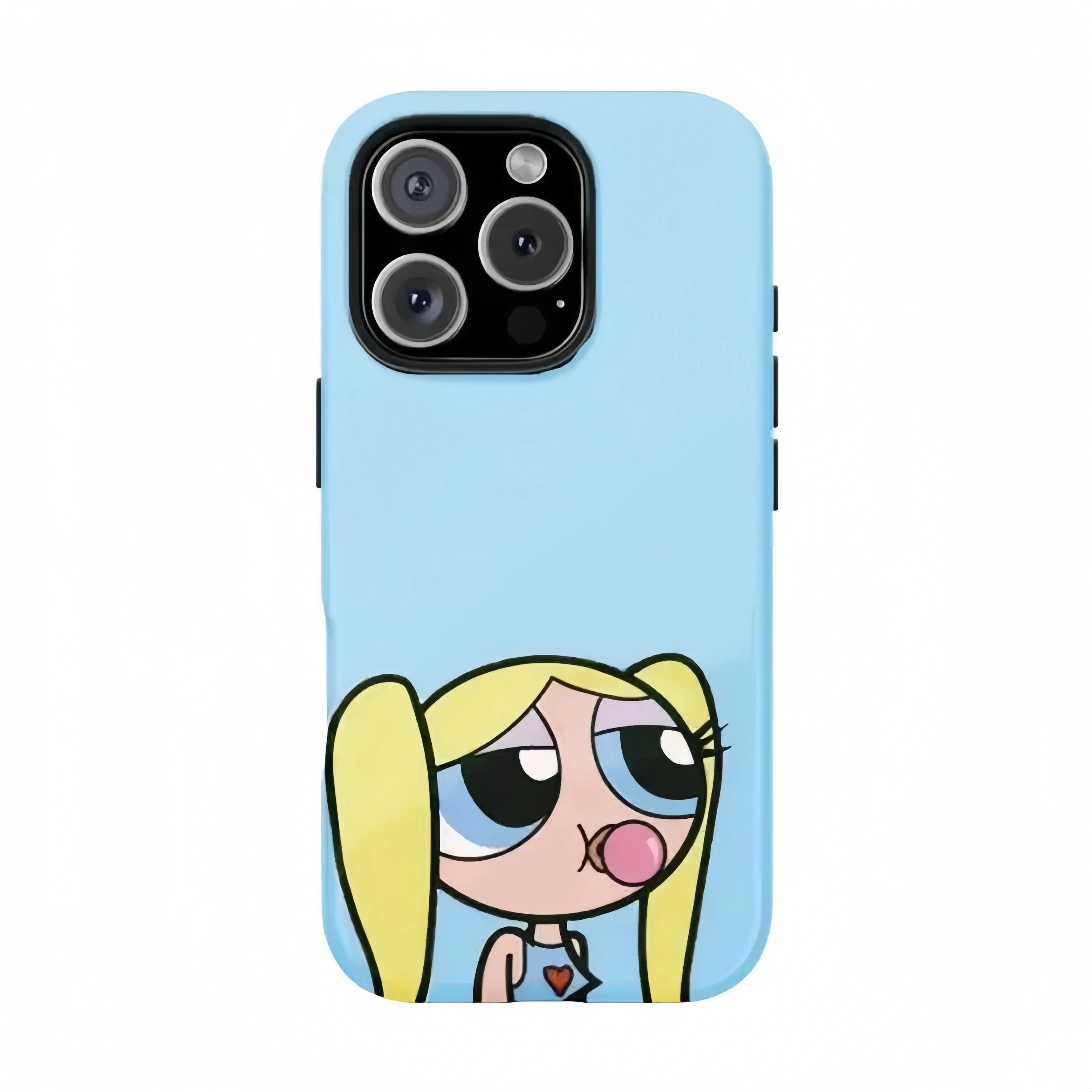 Powerpuff Girls Vibrant Cartoon Tough Phone Case for iPhone 17Air 16Promax 15 14 13 12 11 PLUS & Samsung S23-S26 Lexan Polycarbonate TPU Lining Impact Resistant Gift for Teens Fashion Lovers Anime Cover Super Slim Design Glossy Finish
