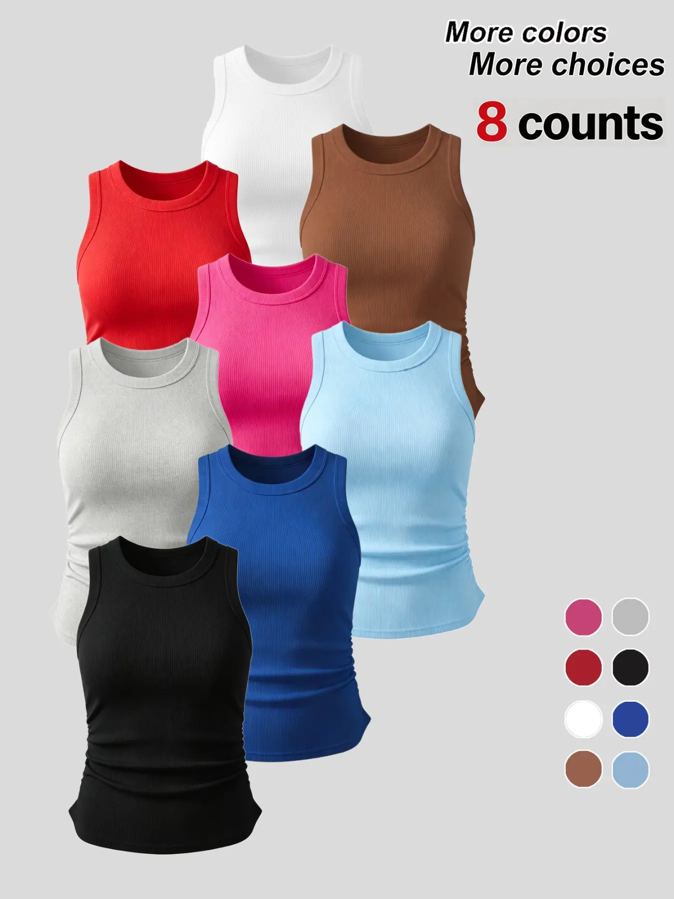 Women's Casual Sports Tank Tops, Breathable Comfort Side Straps Elastic Sleeveless Base Layer, Sporty Style All Seasons, Sports Singlet, Sleeveless Sports Vest