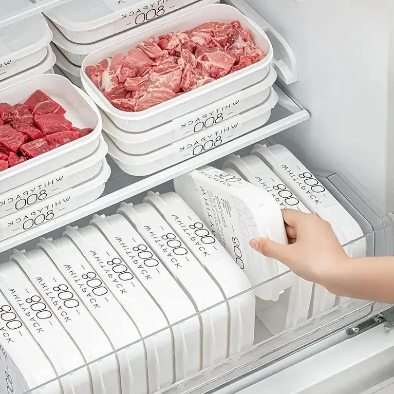 5-Pack Japanese Style Airtight Fridge Storage Containers, 28oz Freezer Safe Food Containers – Leakproof Stackable Kitchen Organizer for Meal Prep, Bento & Leftovers, TikTok Viral Pantry Organization