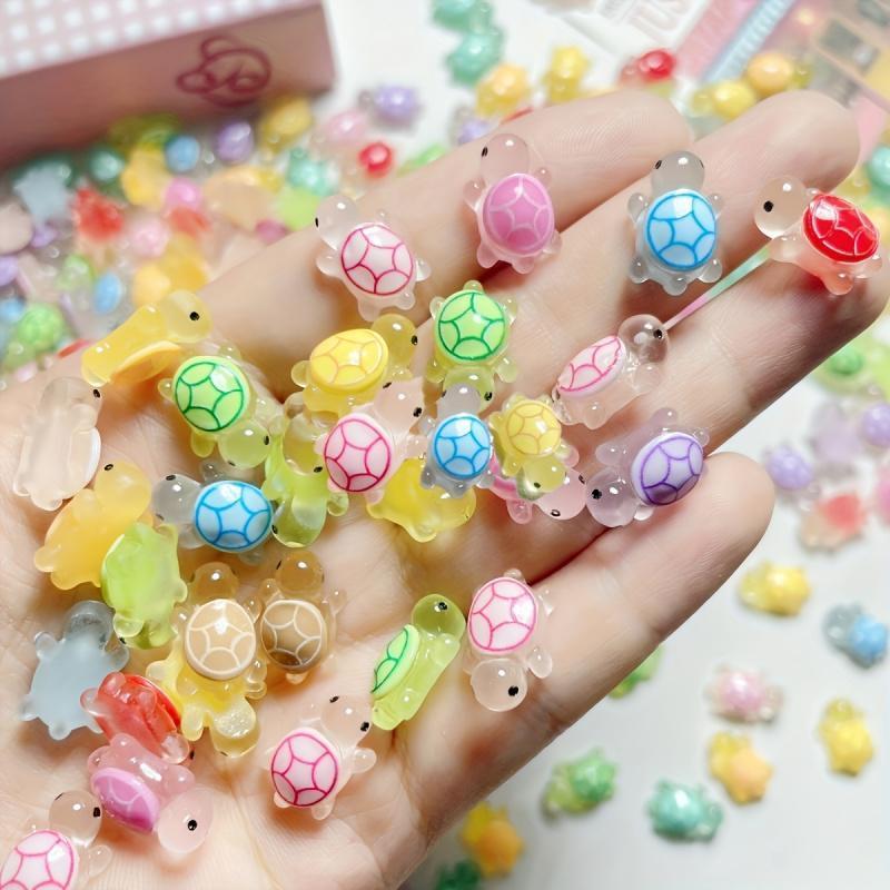 30pcs/16pcs Toddler-Safe Mini Resin Turtle Figurine Set, Night Light Feature, Non-Electric, Featherless Design, Party Favors & Decorations, Home Decor Ornament