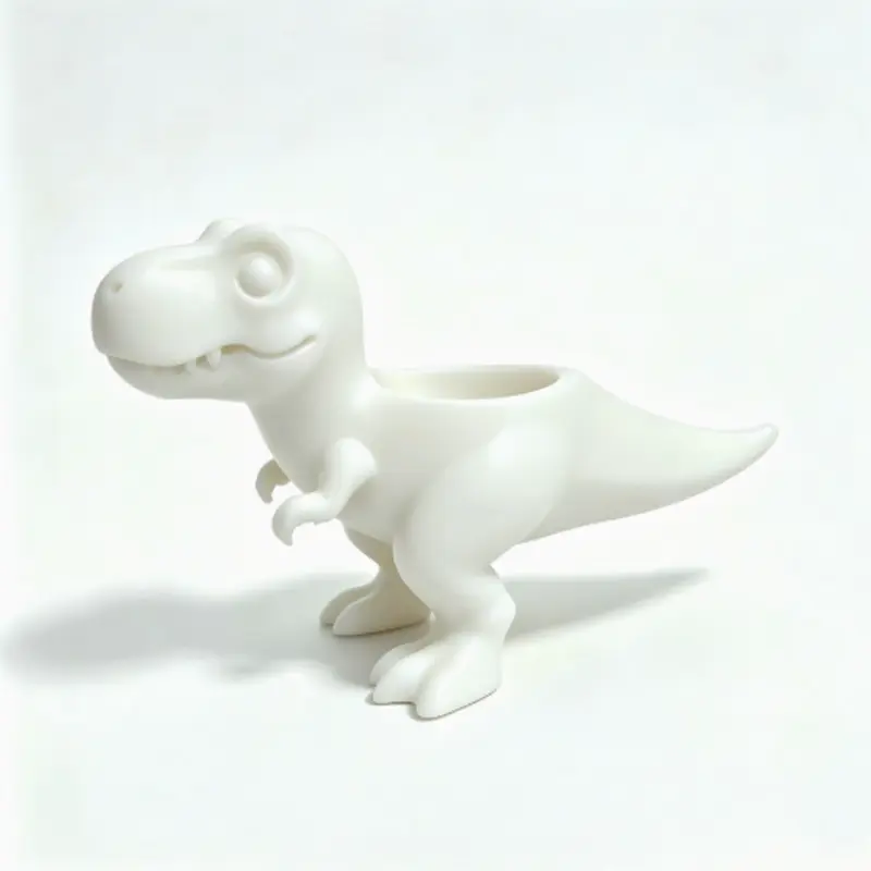 Mini T-Rex Dinosaur Planter - Retro 3D Printed Plastic Pot Suitable for, Cacti & Herbs, Cute Plant Pot for /Outdoor Decor, Gift for &, Windowsill Desktop Decoration with T-Rex