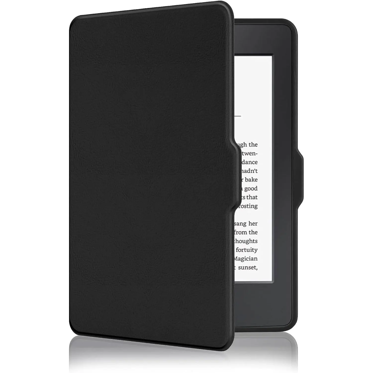 Case for 6" Kindle Paperwhite 5th/6th/7th Generation 2012-2017 Released(Model No. EY21 & DP75SDI),  Lightweight PU Leather Cover with Auto Wake/Sleep, Black