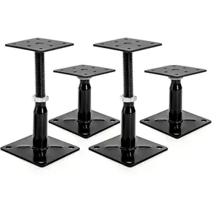 4 Pack Adjustable Support Jacks for Floor, Heavy Duty Screw Jacks House Jack Stand, Floor Joist Jacks  4" to 7" for Level and Lift Supports, Floor Straightener, Deck Foundation