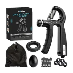 Homhut Grip Strength Trainer Kits (6-in-1), Adjustable Resistance Forearm Strengthener, Hand Gripper Strengthener for Muscle Building