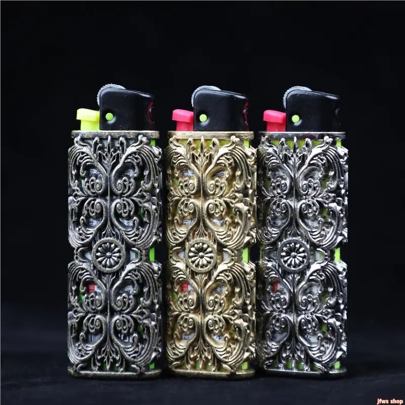 2026 New Grasshopper Lighter Case with Lightweight Durable Hollow Out Metal Shell Protective Sleeve Universal Fit for Standard Size Outdoor EDC Vintage Style Gift US Design homeessentials