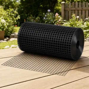 ARCH 24in x 50ft Black Welded Wire Mesh Fence Roll, 1/2 Inch Hardware Cloth Chicken Wire for Garden Plant Fencing, Poultry Coop Rabbit Dog Cat Barrier, Home Renovation Backyard Protection, Heavy Duty Iron Metal Netting, Black Color Options