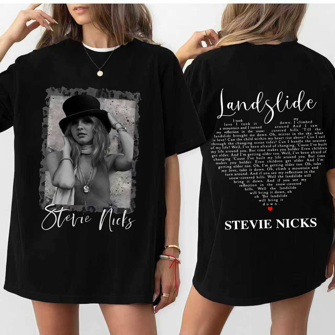 Vintage Stevie Nicks  2 Side Unisex Tshirt Hollywood, Don't Be A Lady Be A Legend Shirt, Retro 90s Stevie Nick Tour Shirt, Gift for Men for Woman Summer Prints