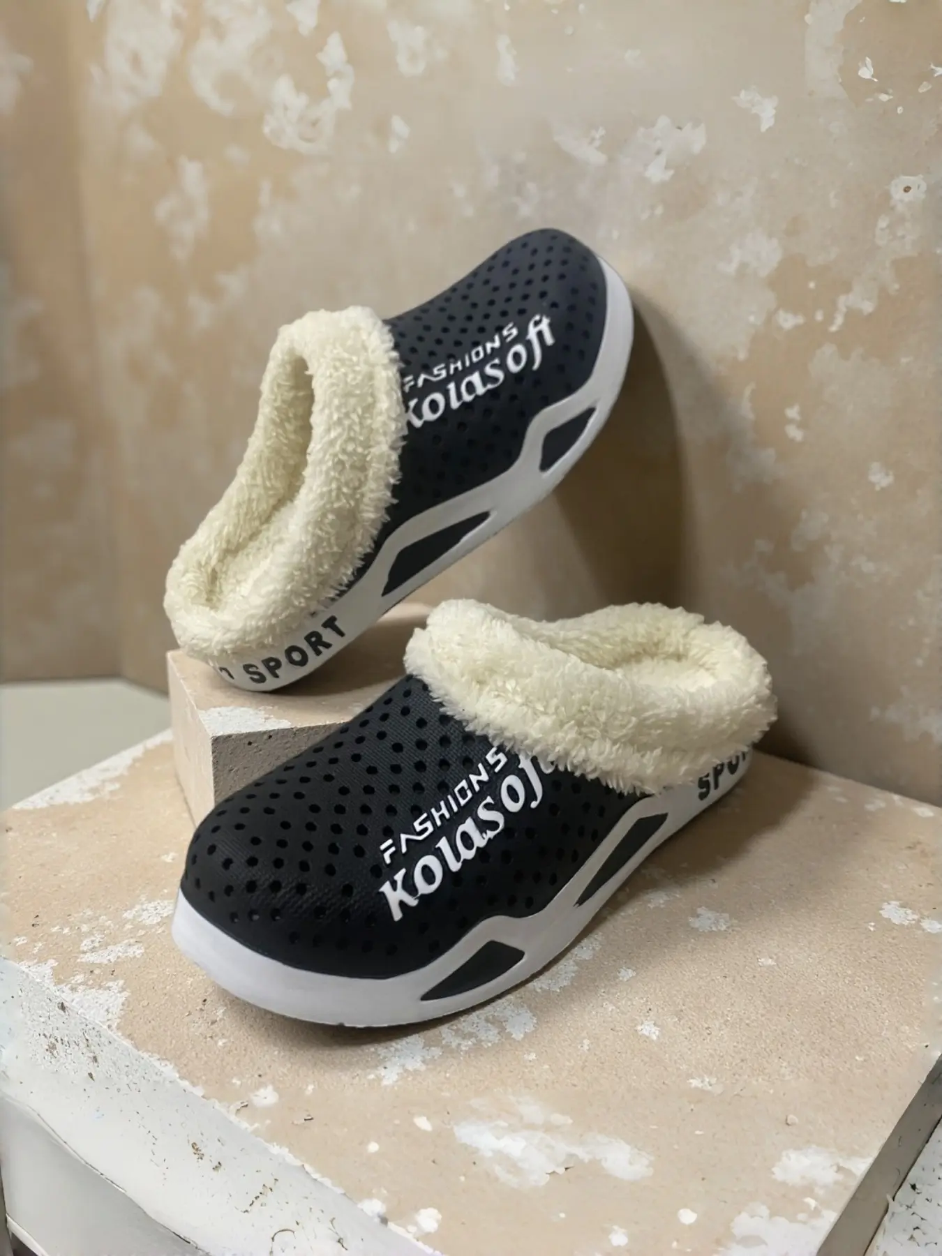 Men's Winter Eva Slippers, Warm and Comfortable, Lightweight, Indoor and Outdoor Use, Wide Width, Couples' Home Shoes