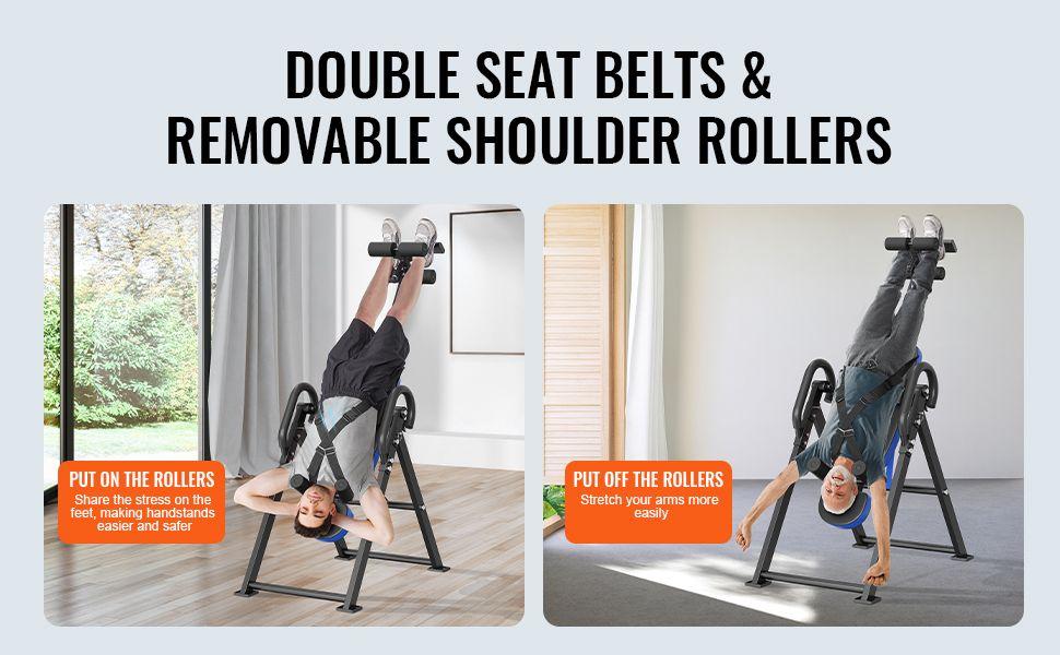 VEVOR Inversion Table Foldable Strength Training Equipment Hang Exercise Bench