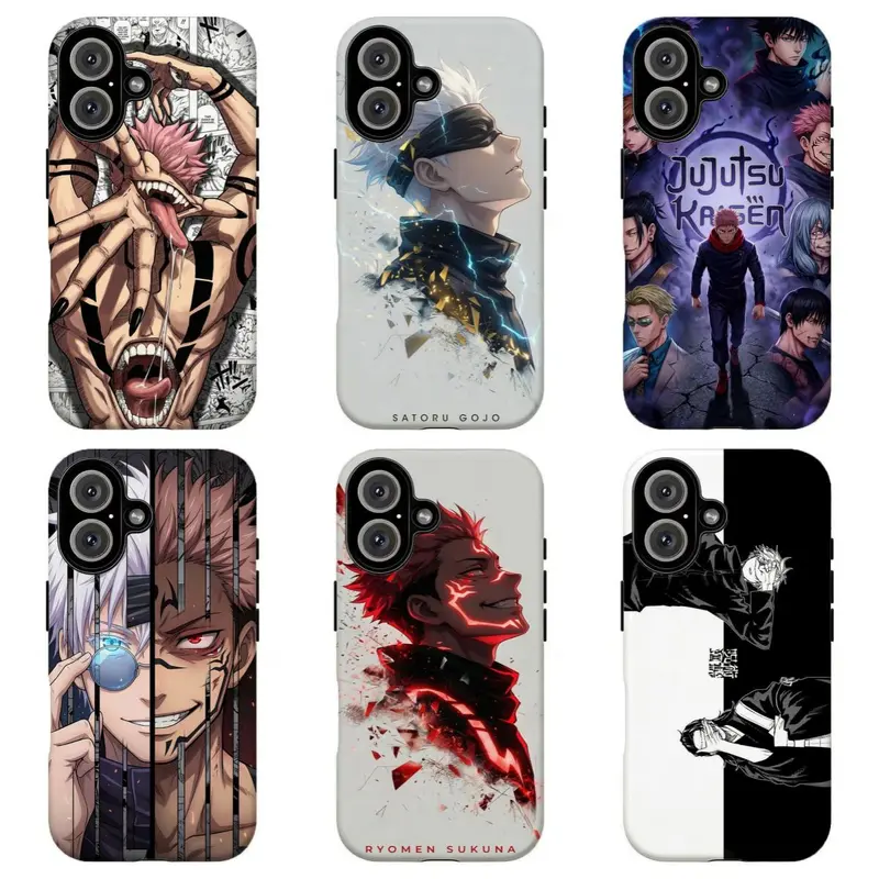 FL-JJK Ryomen Sukuna & Gojo Phone Case Cool Aesthetic Manga Protection Cover For iPhone 11 12 13 14 15 16 17 Air 18 Pro Max for Samsung S26 S25 S24 S23 S22 S21 Case,Gift for her/him