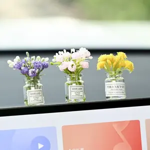 1pc Mini Desktop Decorative Vase, Stress Relief Aromatherapy Accessory, Office Space Decoration, Back-To-School Gift, Computer Monitor Desk Ornament