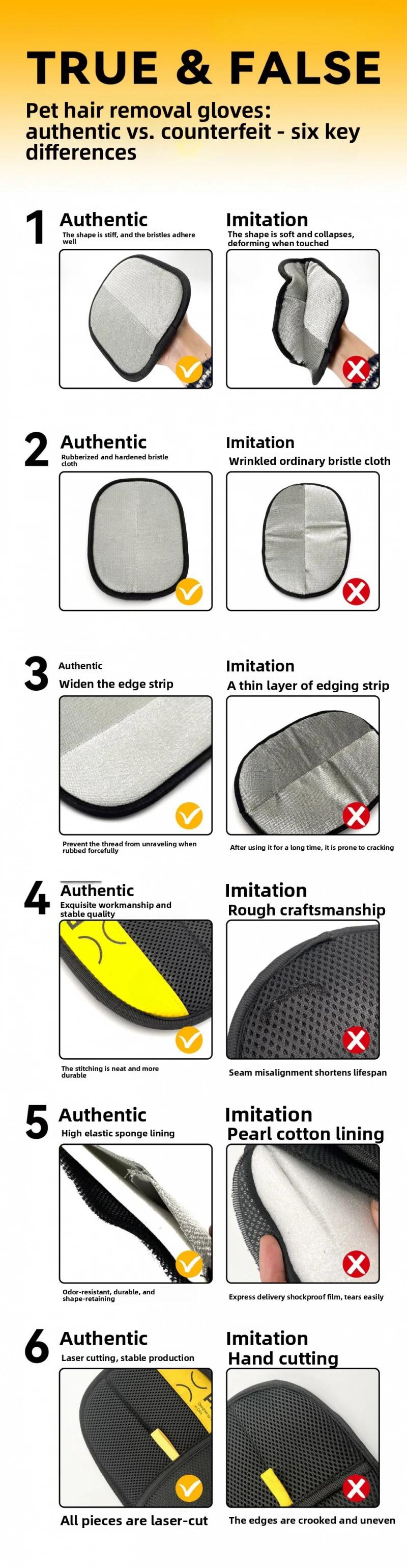 Upgrade Large Pet Hair Removal Grooming Gloves Static Fur Remover for Cat Dog Sofa Carpet Clothes