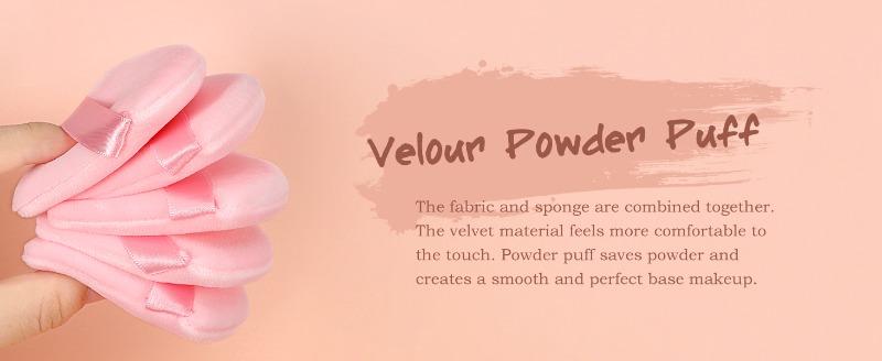 Colovis 48 PCS Powder Puff Set Soft Velour Triangle Makeup Sponge for Foundation & Loose Powder Pink & Black Ideal for Travel Daily Use Easy to Clean Beauty Tools