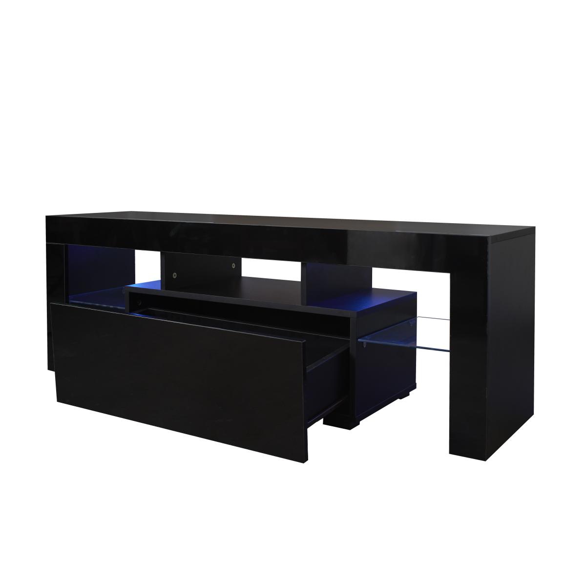 Entertainment TV Stand, Large TV Stand TV Base Stand with LED Light TV Cabinet.