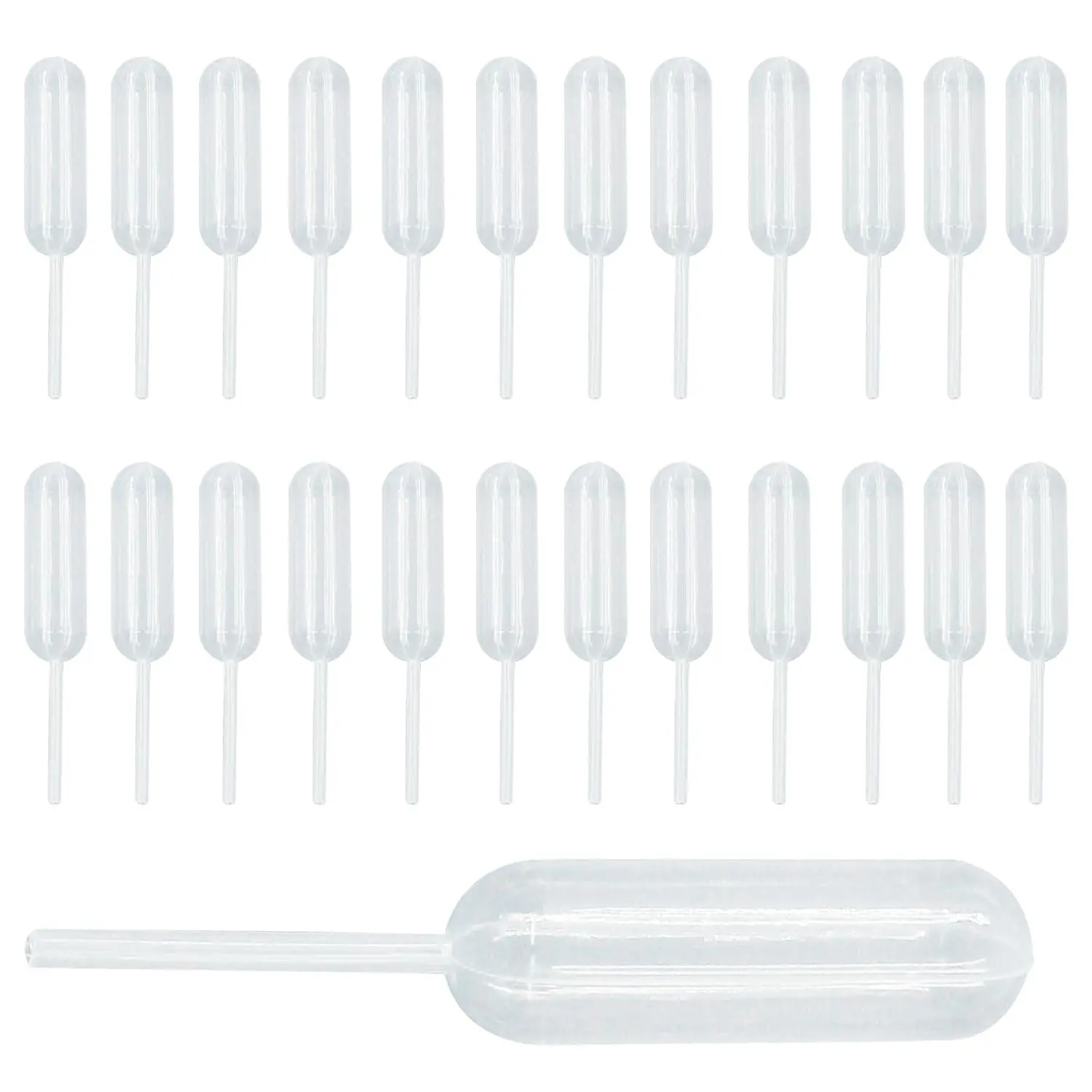 60 count 4ml Cupcake Pipettes, Clear Droppers for Dessert