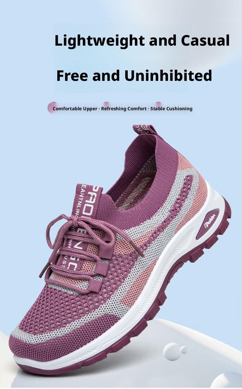 New women's sneakers, fly-knit mesh shoes, low-cut lightweight casual shoes, comfortable and versatile single shoes