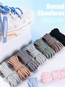 5 Pairs Basketball Shoe Laces, Round Rope Sports Shoes Laces for Men and Women, Shoe Laces, Casual Old School Style, Multiple Colors Available