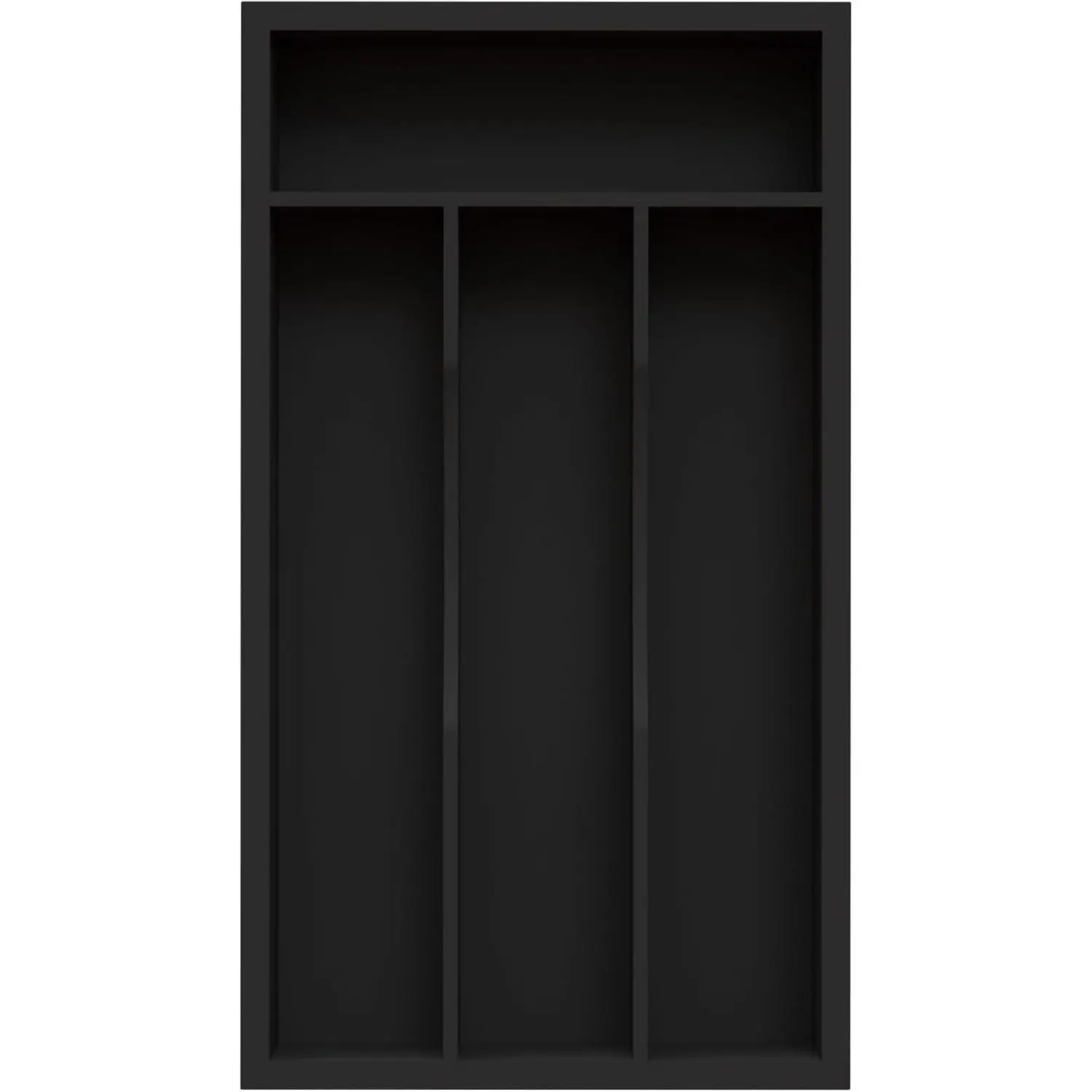 Small Silverware Organizer,  Kitchen Drawer Organizer, Utensil Holder, Cutlery Tray & Spoon Flatware Storage with Grooved Drawer Dividers (6.7''W x 12''D)