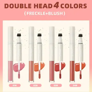 2-In-1 Freckle Stamp Pen and Blush Liquid, Dual Function Makeup Tool, Easy Application, Long-Lasting Finish, Perfect for Daily Use
