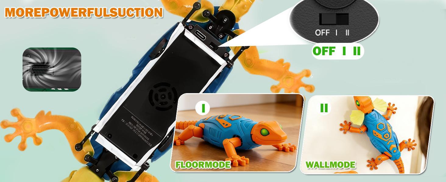 Remote Control Wall Climbing Gecko: Gravity Defying RC Lizard Toy for Kids - Type-C Rechargeable, 30-Min Playtime Realistic S-Shaped Walking Prank Animal for Boys Age 4-12 Birthday Gift (Orange)