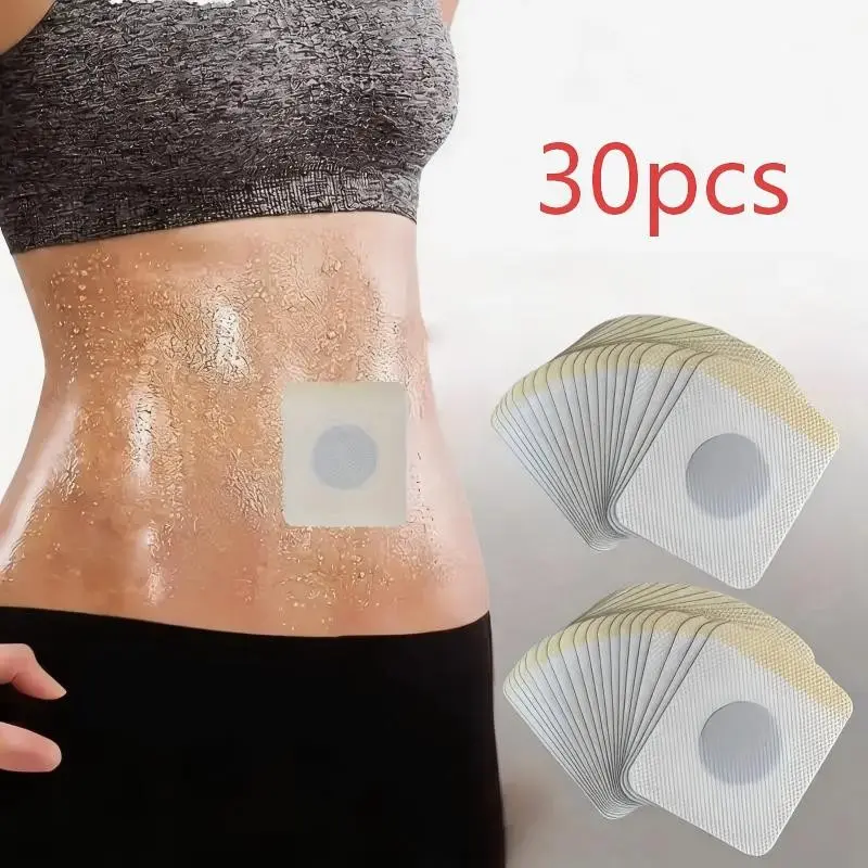 Abdominal Firming Patches, 30 Pack Navel Stickers, Disposable Breathable Non-Woven Fabric, Ideal for Enhancing Fitness Performance