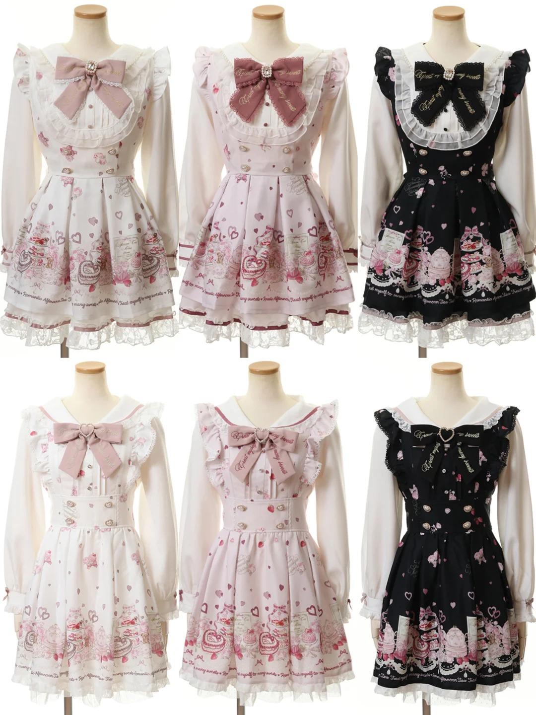 Japanese Lolita Dress Suits Women Long Sleeve Floral Mini Dress Sets Elegant Vintage Fashion High Waist Kawaii Outfits  Chic