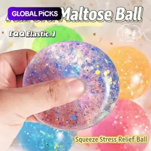 Rainbow Color Stress Relief Ball, Smooth Rainbow Style, Durable Thermoplastic Rubber, Elastic, Pressure Release Toy, Unisex