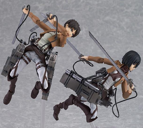 Figma 3 Style Attack on Titan Anime Shingeki no Kyojin Scouting Legion Levi Boxed PVC Action Figure Model Toy Gift