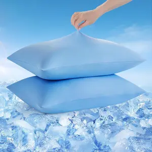 Cooling Pillow Cases Queen Size Set of 2,Arc-Chill 3.0 Cool Pillowcases for Hot Sleepers(Q-Max>0.5),Breathable&Stretchy Fabric,Softer Than Silk,Zipper Pillow Cases,Blue