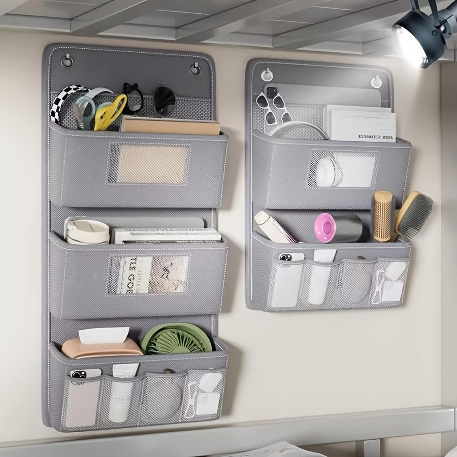 Multifunctional Wall-Mounted Storage Box with Multiple Pockets, Window and Hooks, Perfect for Office, Closet, and Bathroom Use, Desk Organizer Tidy, Multi Grids Organizer, Work Organizer