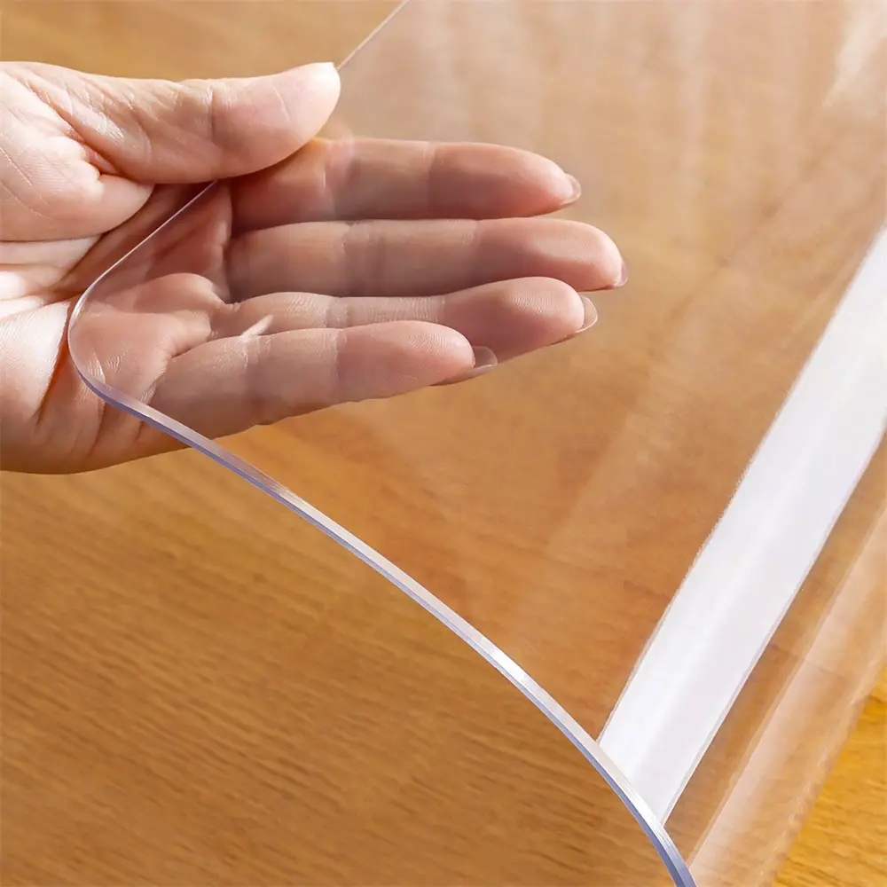 Clear PVC Desk Pad, Plastic Cover Mat, Waterproof, Oil-Resistant, Heat-Resistant, Scratch-Proof, Easy to Clean, Table Guardian for Office & Study