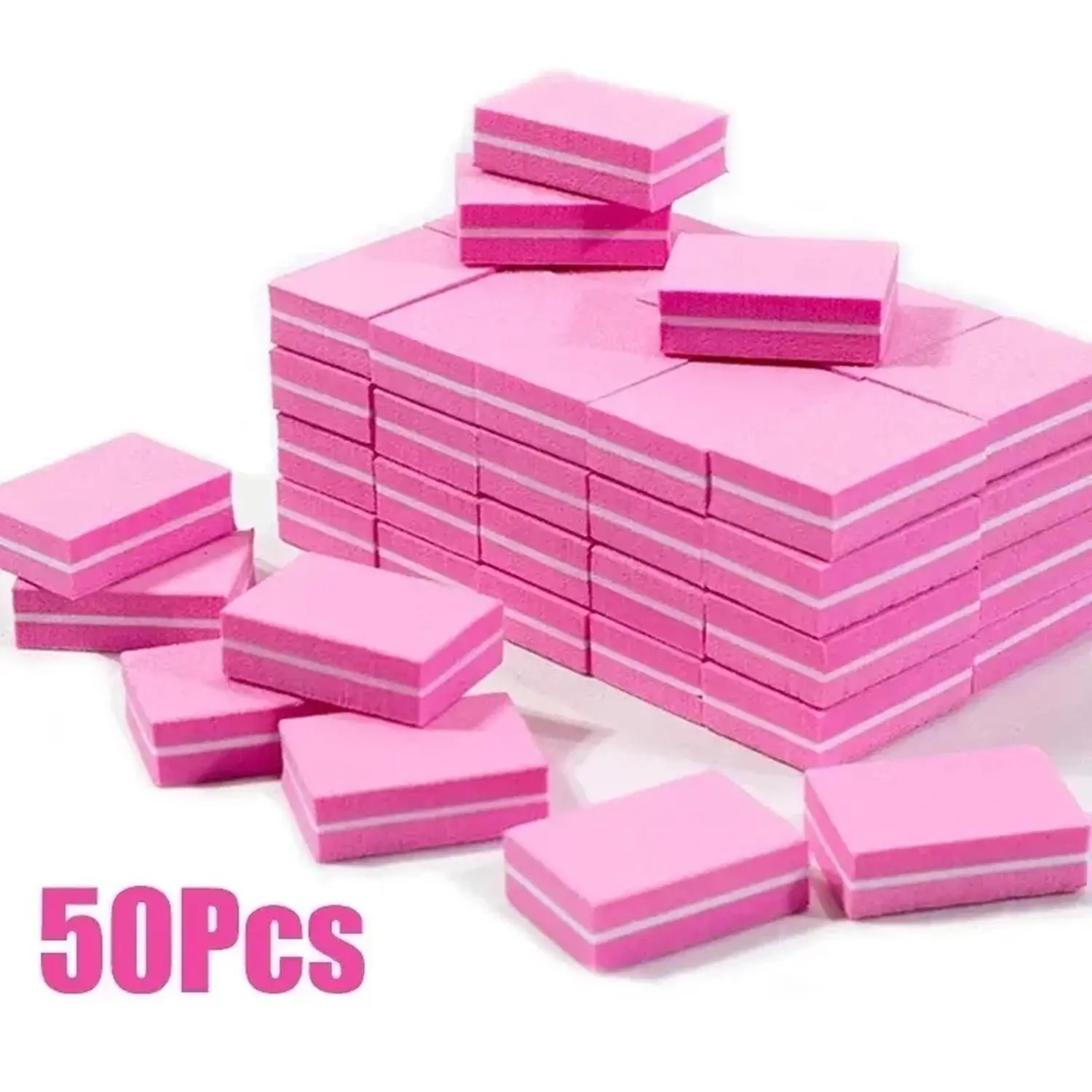 50 PCS Bundle Nail Buffers, Grit Mini Buffer Block, Mini Nail Files for Acrylic & Natural Nails, Double-Sided Buffing Blocks for Manicure, Salon & Home Use, Nail Files And Buffers