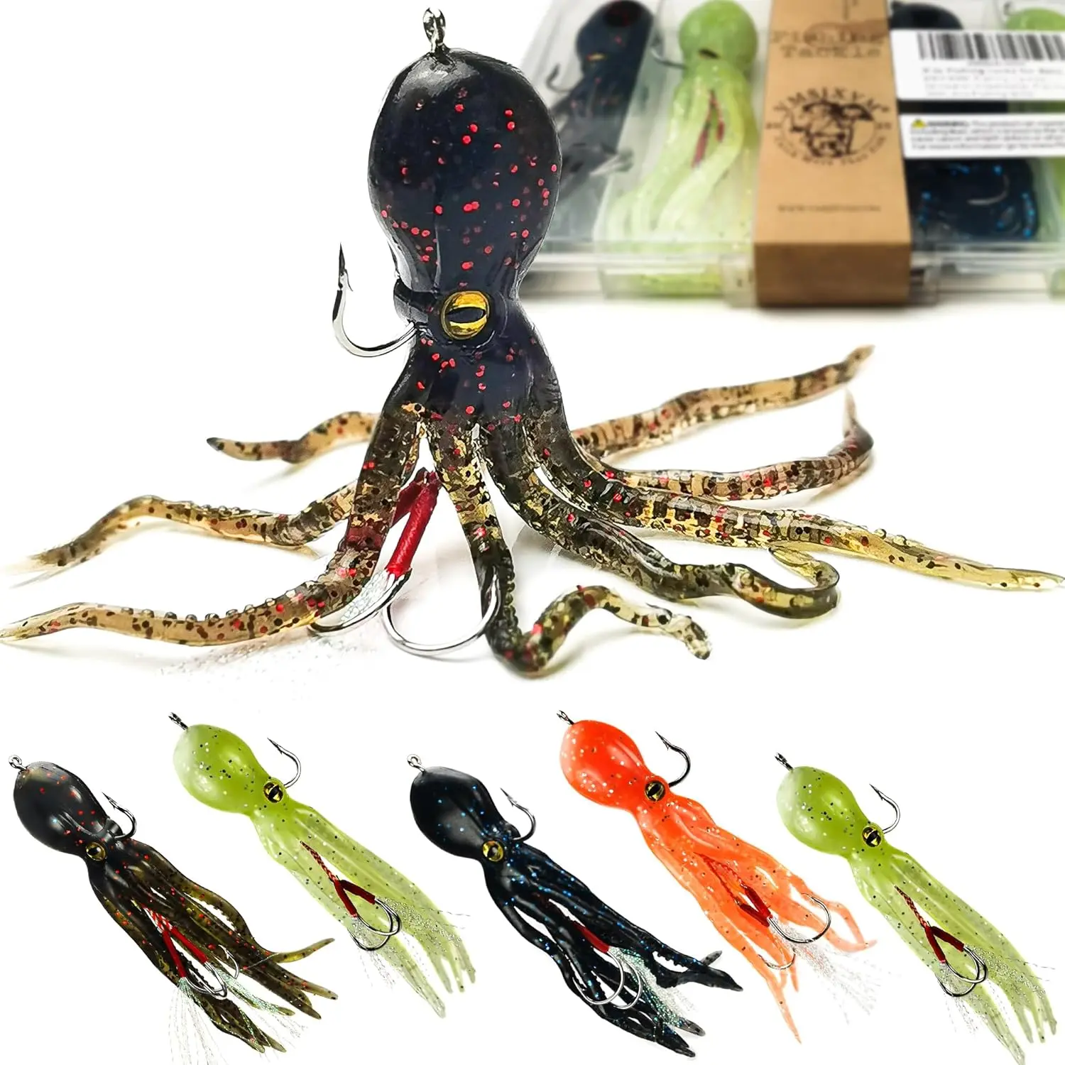 Soft Fishing Lures Shad Minnow Swimbaits, Pre-Rigged Jig Heads Paddle Tail Swim Baits Bass, Trout, Walleye, Crappie, Sinking Jigs Bait Saltwater Freshwater, Fishing Gifts Men