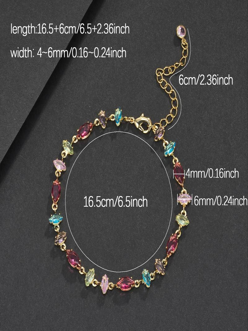 Hip-Hop Bracelet Set, Stackable Bracelets, Multi-Shaped Beads, Copper Chain, Jewelry Clasp Closure, Unisex Gift for Lovers, Dates, Birthdays