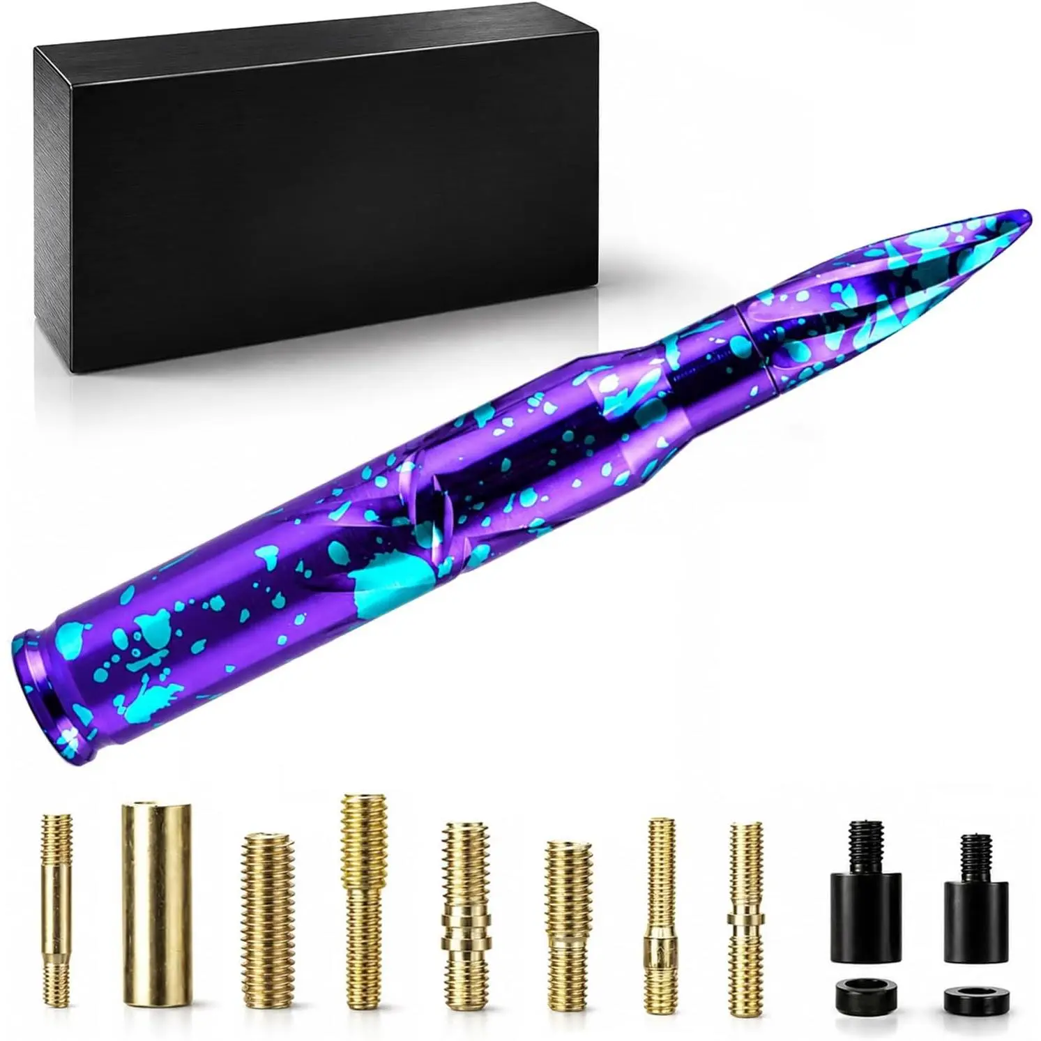 5.5inch Colorful Colors Purple Bullet Antenna Replacement for Various car Models,Dodge, Chevrolet, Raptor Truck Antenna Accessories
