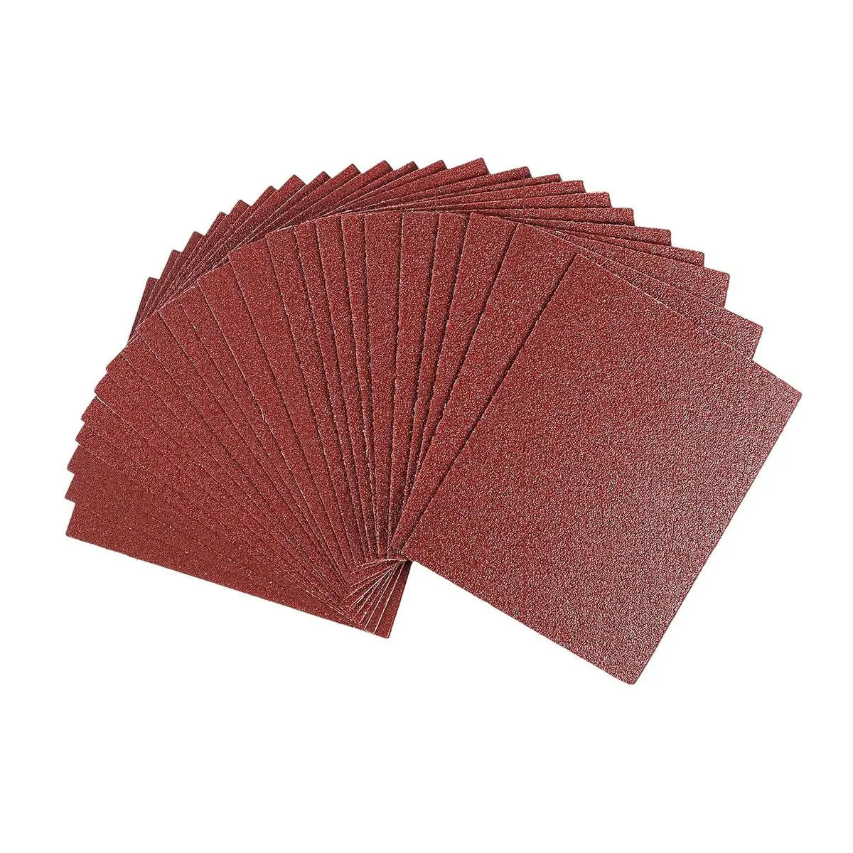 1/4 Sheet Aluminum Sandpaper, 4-1/2" x 5-1/2", Assorted Grits 60, 80, 120, 180, 240, 50 Pack for Woodworking, Finishing, DIY Projects, 4.5 X 5.5 Inch