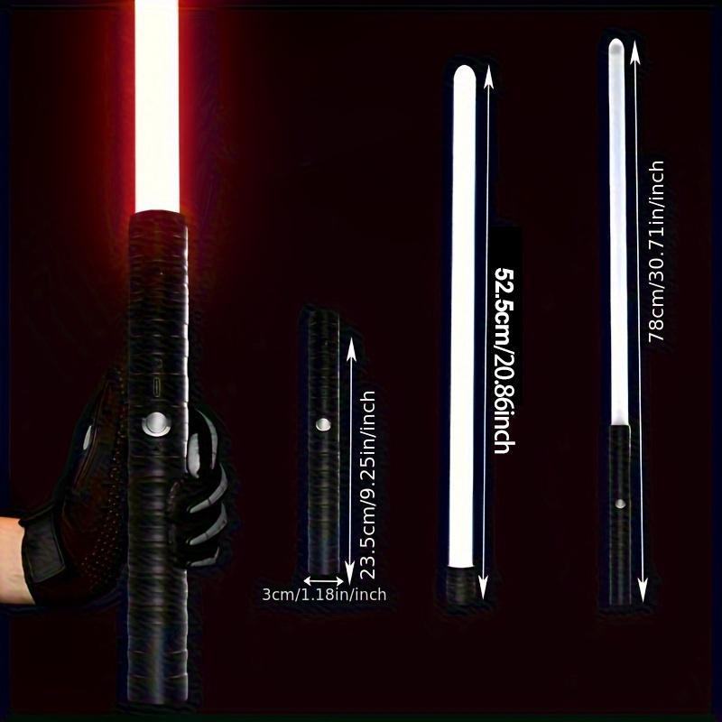Dueling Lightsaber, 1 Count Rechargeable RGB 15 Color Variable Light Saber with Sound, Aluminum Alloy Hilt Light Saber, Ideal for Parties, Gifts