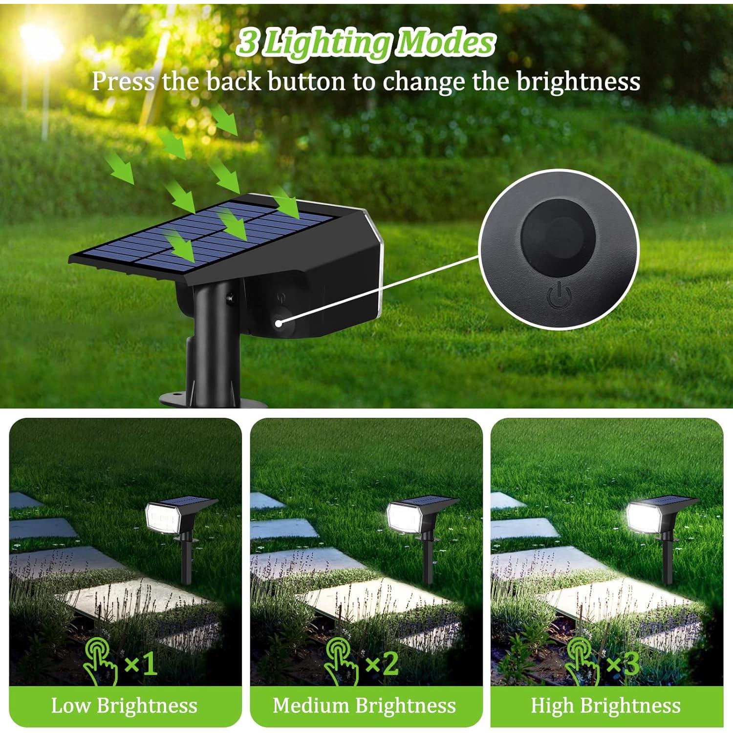2/6/8Pcs Solar Spot Lights Outdoor, Waterproof 2-in-1 Solar Landscape Spotlights for Yard, 59 LED Solar Powered Wall Lights for Garden Pathway Driveway Walkway 2/6/8Pcs Solar Spot Lights Outdoor, Waterproof 2-in-1 Solar Landscape Spotlights for Yard, 59 LED Solar Powered Wall Lights for Garden Pathway Driveway Walkway