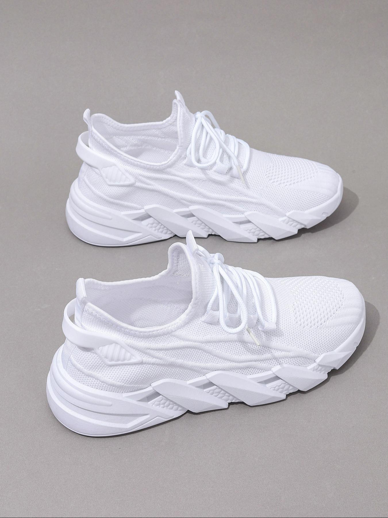 Men's Casual Sports Shoes, Shock Absorbing PVC Sole, Round Toe Low Top Design, All-Season Wearable, Comfortable & Durable