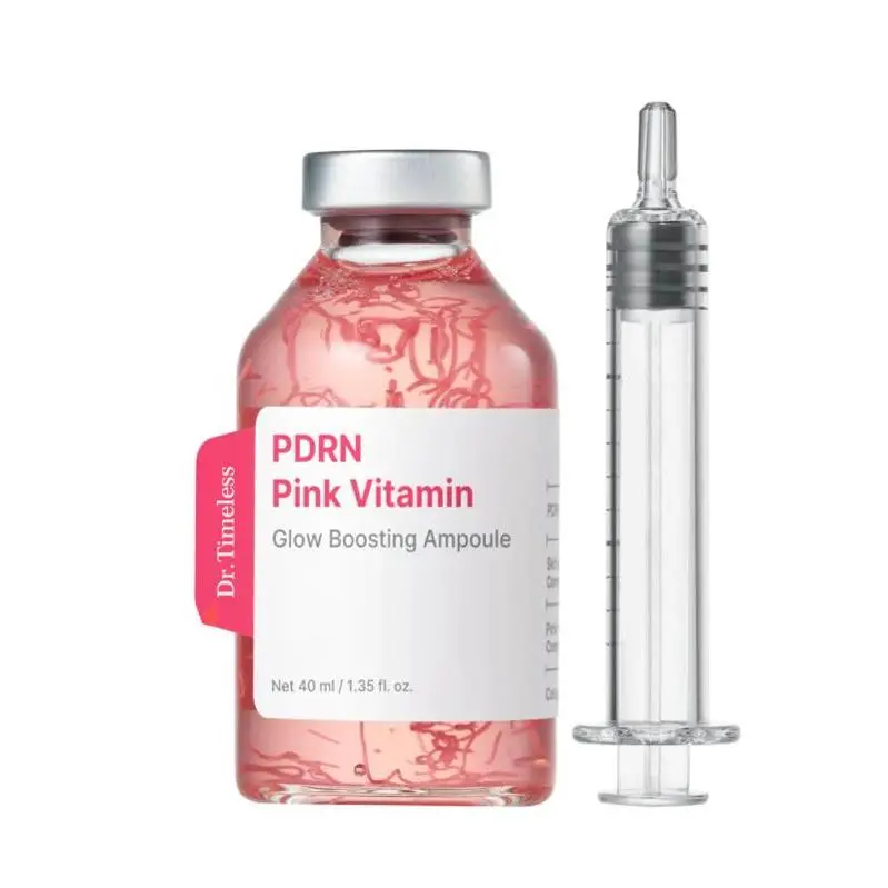Buy One Get One Free Timeless New PDRN Pink Vitamin Glow Boosting Ampoule Syringe Design